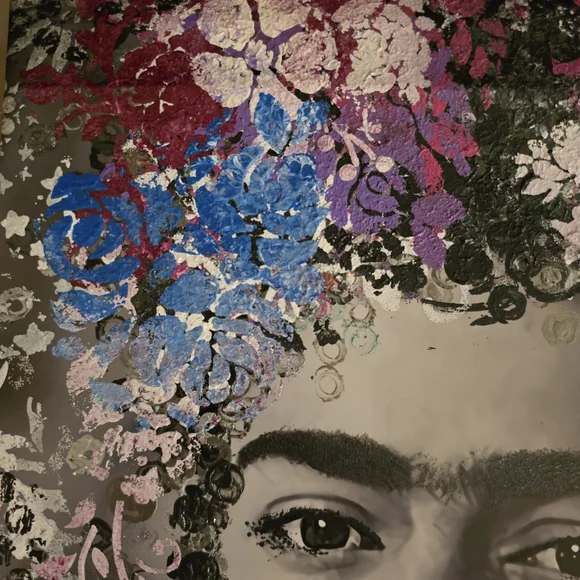 HANDCRAFTED Abstract Frida Kahlo Painting HANDPAINTED HANDMADE Wall Art Decor - Picture 5 of 17